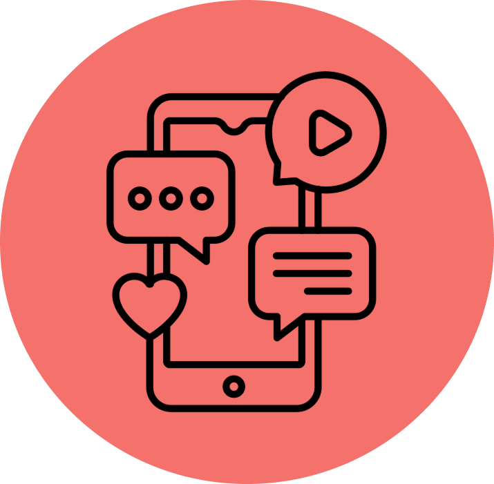 Social Media icons.